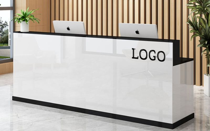 Office reception desk design curved reception desk