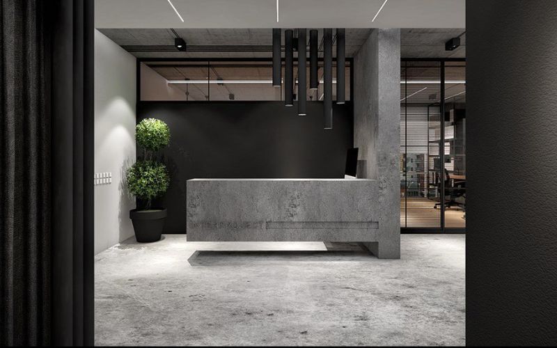 Office reception desk design curved reception desk