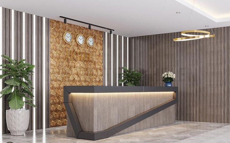 Office reception desk design curved reception desk