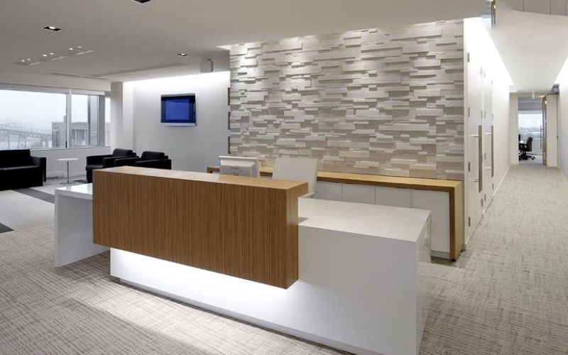 Office reception desk design curved reception desk