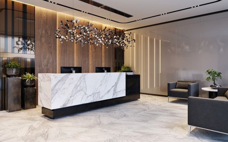 Office reception desk design spa reception desk design