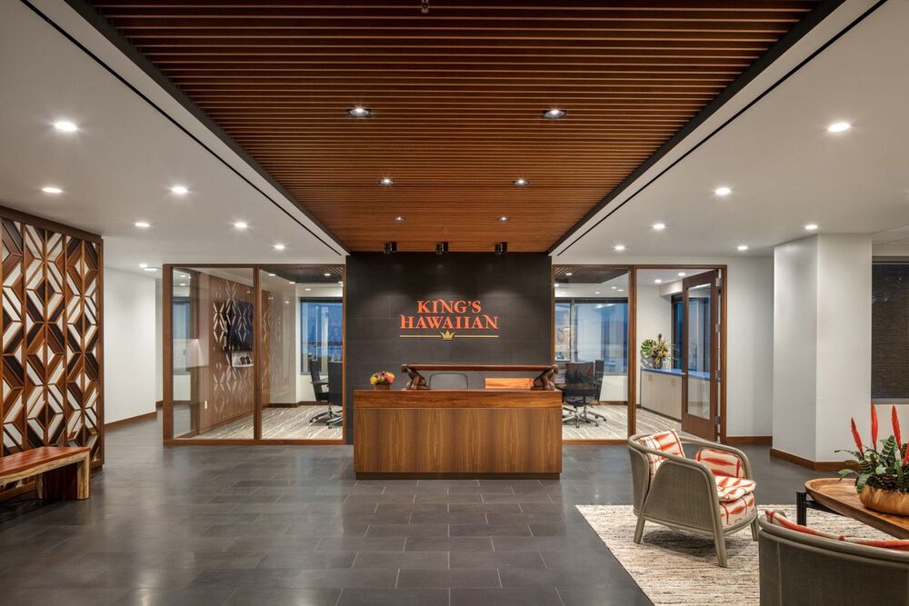Office lobby interior design and construction