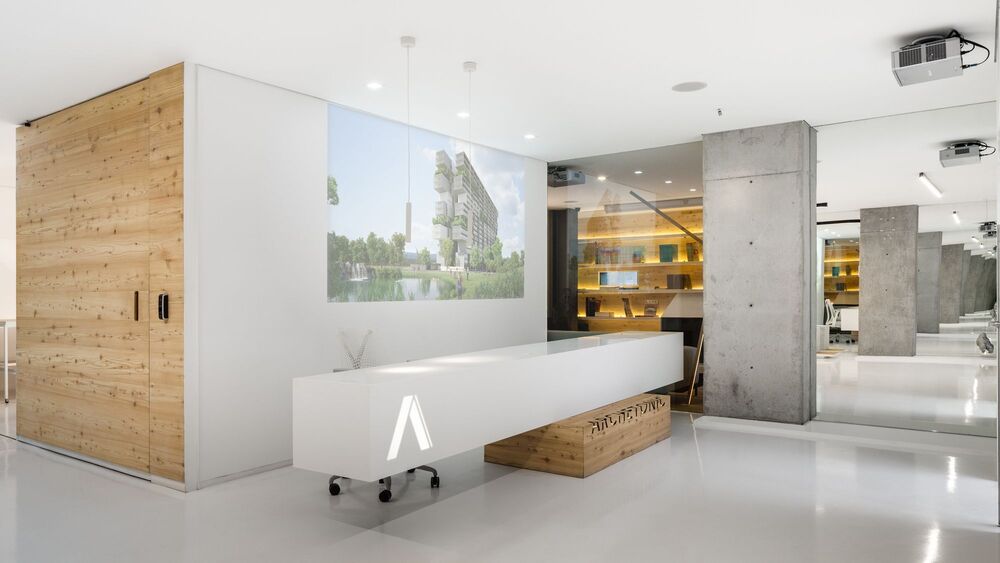 Modern open design lobby