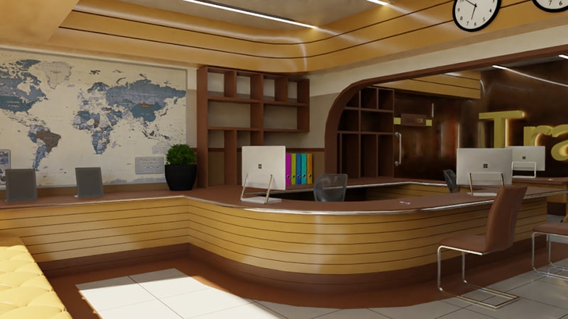 Travel company office design