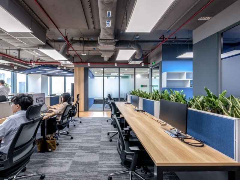 Office design model combining green space