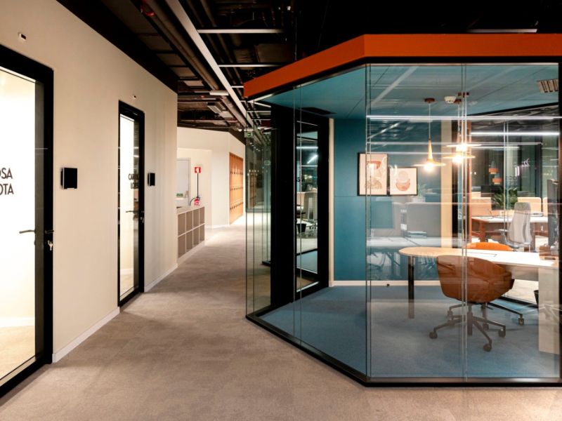 Office with partitions